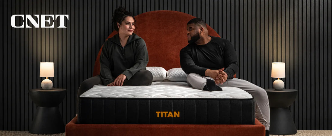 CNET - scene with two people on a titan mattress