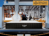 Titan Plus Core tested for 1200lbs on rollator, for longevity of mattress.  