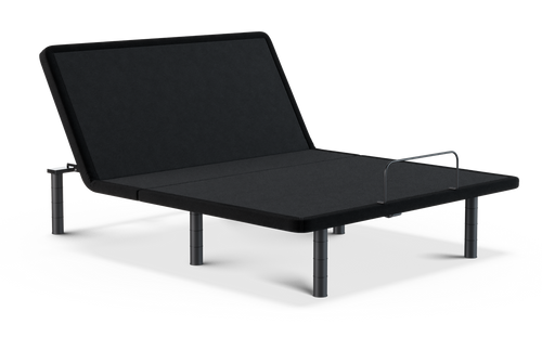 Ascension® Luxe Adjustable Power Base shown in an anti-snore position with the head slightly elevated on a light gray background.